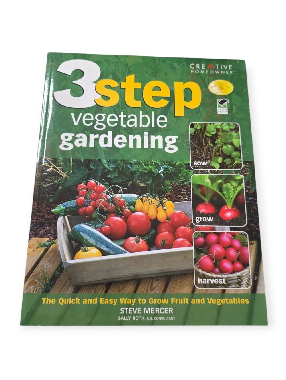 3 Step Vegetable Gardening Paperback Book by Steve Mercer